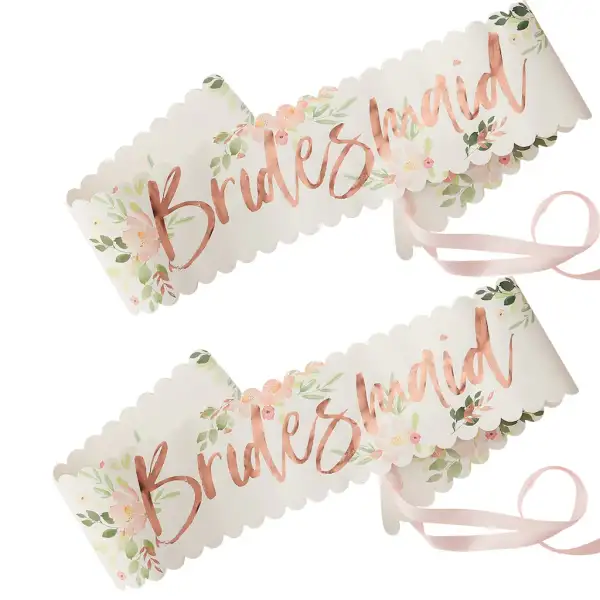 Floral Bridesmaid Sash | Floral Hen Party Accessories