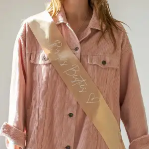 Bride's Besties Gold Satin Sash