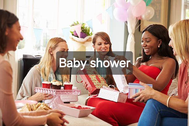 Elegant baby shower by Hunky Butler Service with refreshments and service.