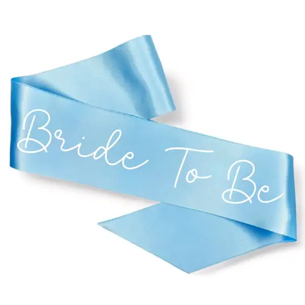 Blue Satin Bride To Be Sash - Image 3